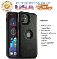 Premium Pu Leather Shockproof Heavy Duty Case For Iphone