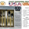 Mikasa Pinch Forged Stainless Steel Flatware Set