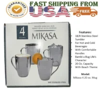 Mikasa Insulated Double Wall Stainless Steel Mug Set, Cup Picture